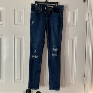 Ripped Levi skinny jeans